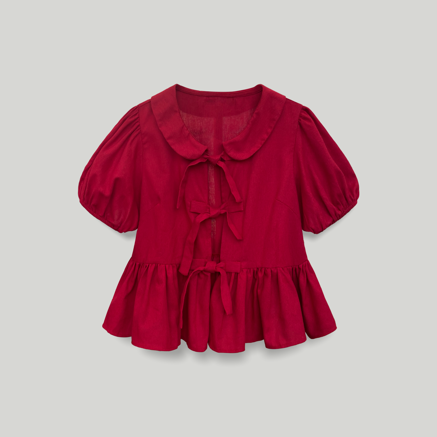 Áo sơ mi cộc tay cổ sen thắt nơ Naked by V - Bonnie Blouse