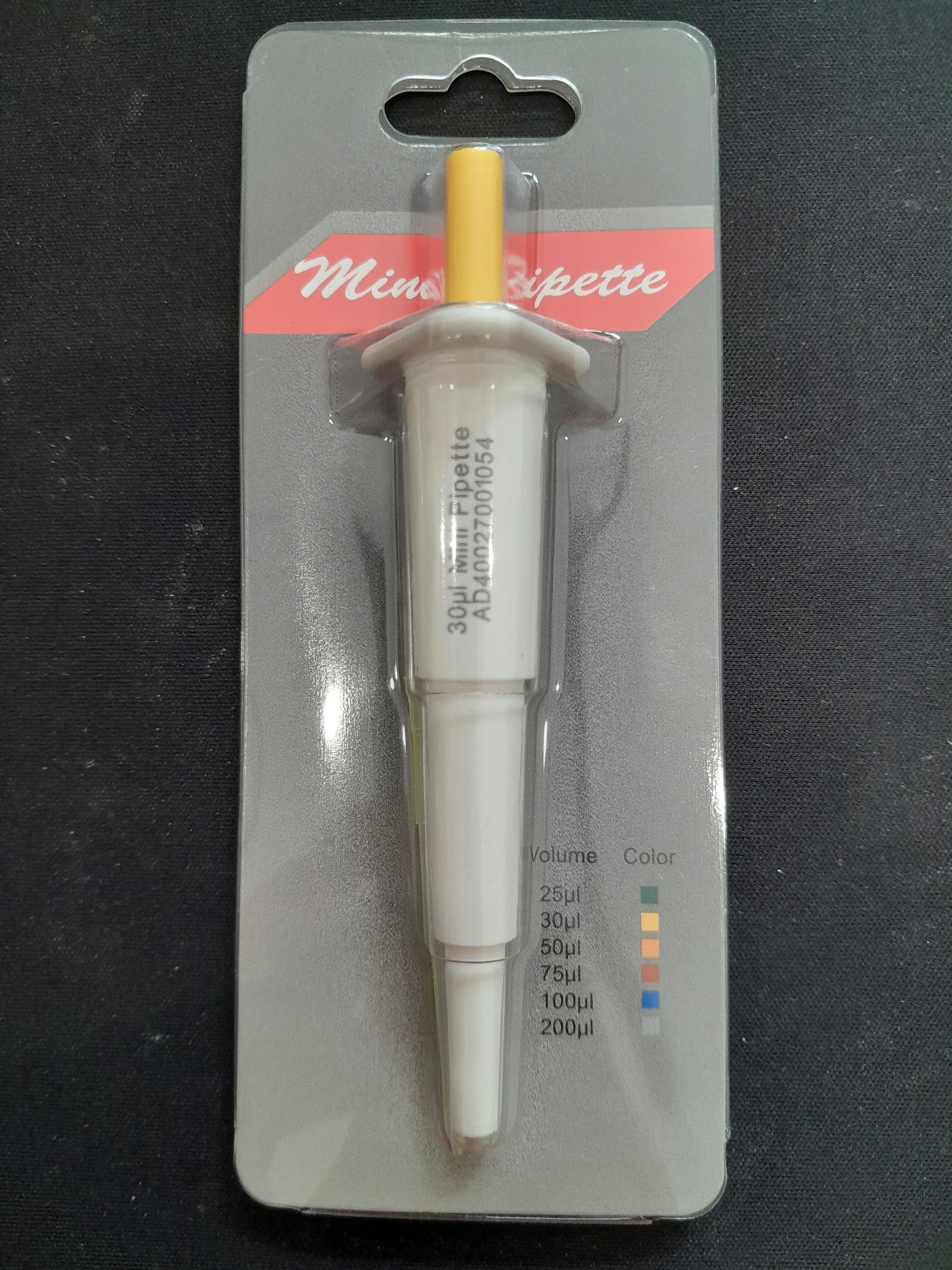 Mini Pipet 10 uL/25 uL/30 uL/50 uL/75 uL