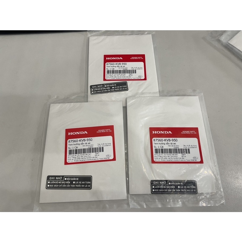 Tem Thông Số Lốp SH 2020  honda