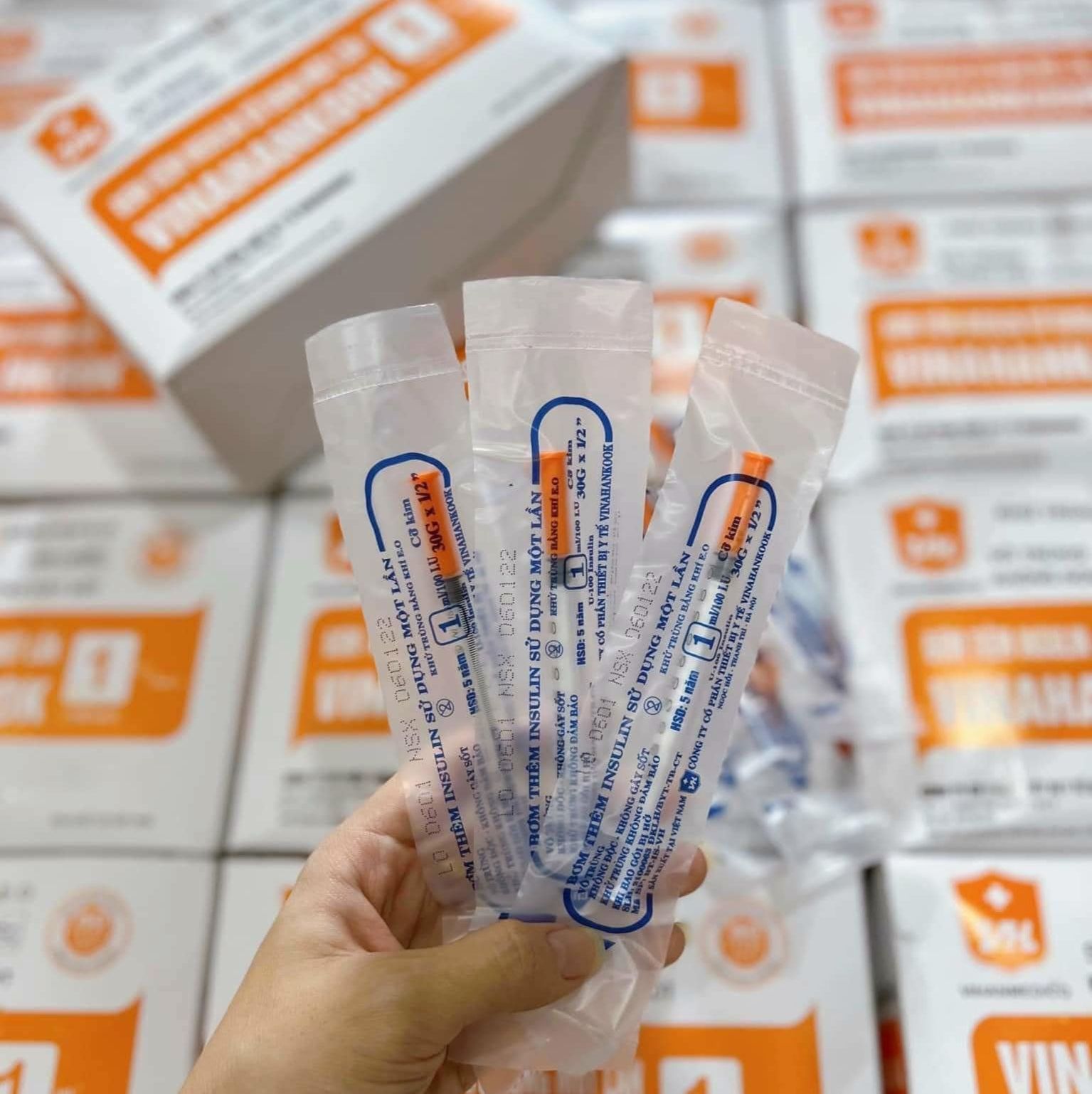 Kim tiểu đường Vinahancook 1cc 1ml hộp 50 chiếc, 100 chiếc