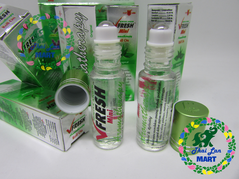 12 chai dầu gió lăn vfresh mini original indonesia 4 ml