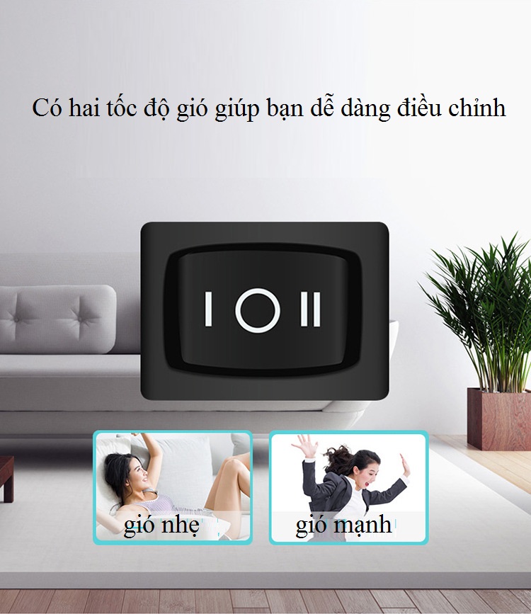 Quạt Mini Để Bàn Cực Mát Cổng Sạc USB GBF-01 - Chạy Cực Êm