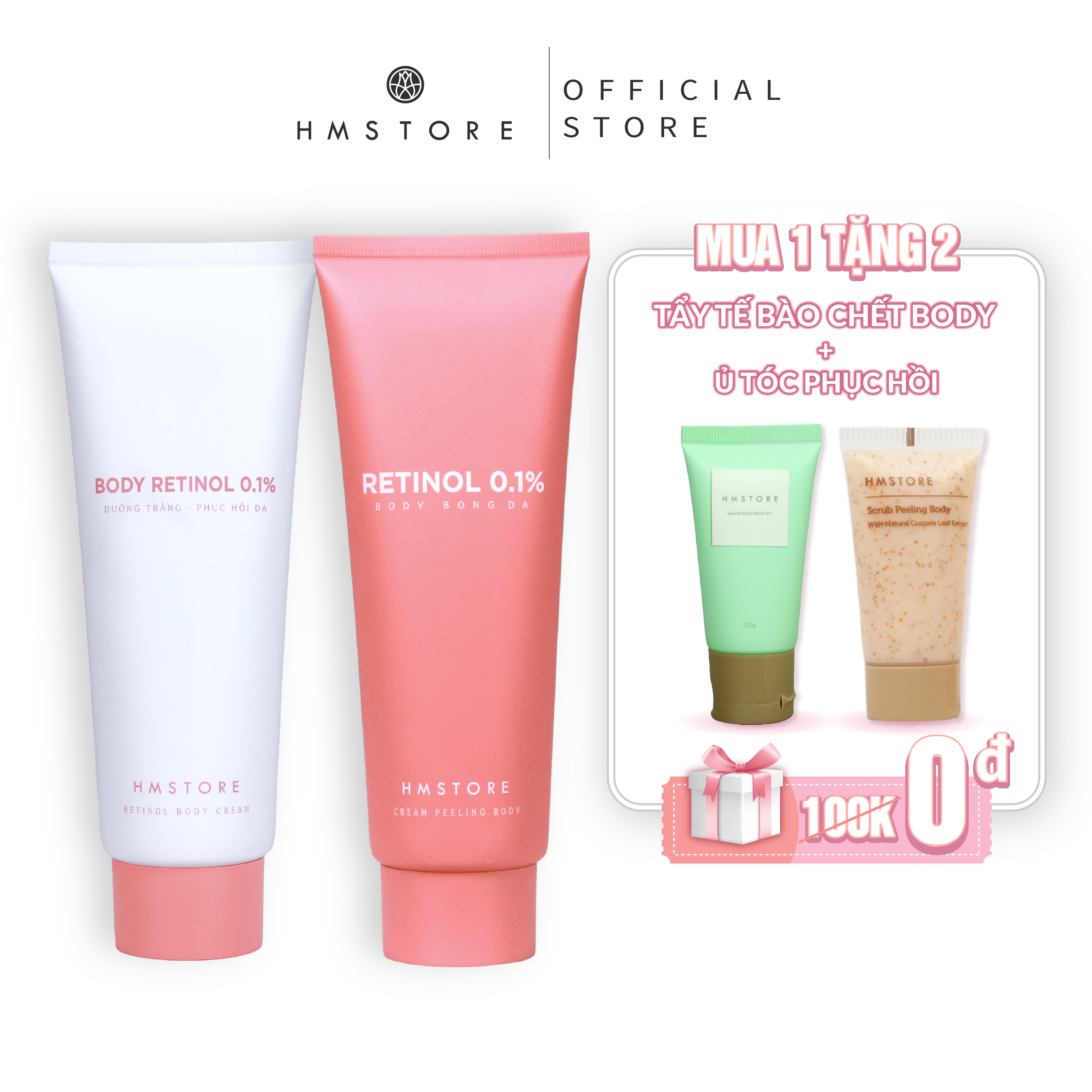 COMBO KEM BODY PEELING HM STORE ( BODY BONG GIÚP THAY DA SINH HỌC)