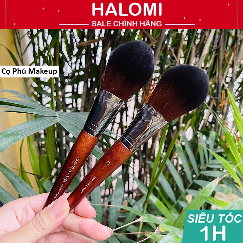 Cọ phấn phủ makeup for ever 128 straight & wavy lông mềm chuyên dùng cho makeup chuyên nghiệp halomi