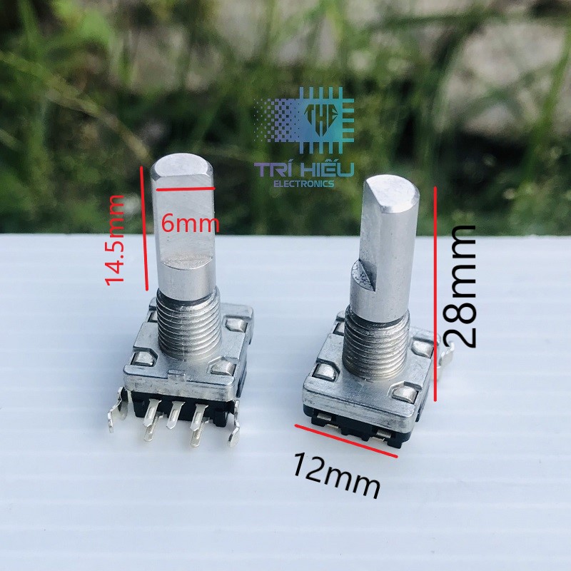 Núm xoay encoder kiểu đứng Biến trở số vô cấp 5 chân loại cao cấp