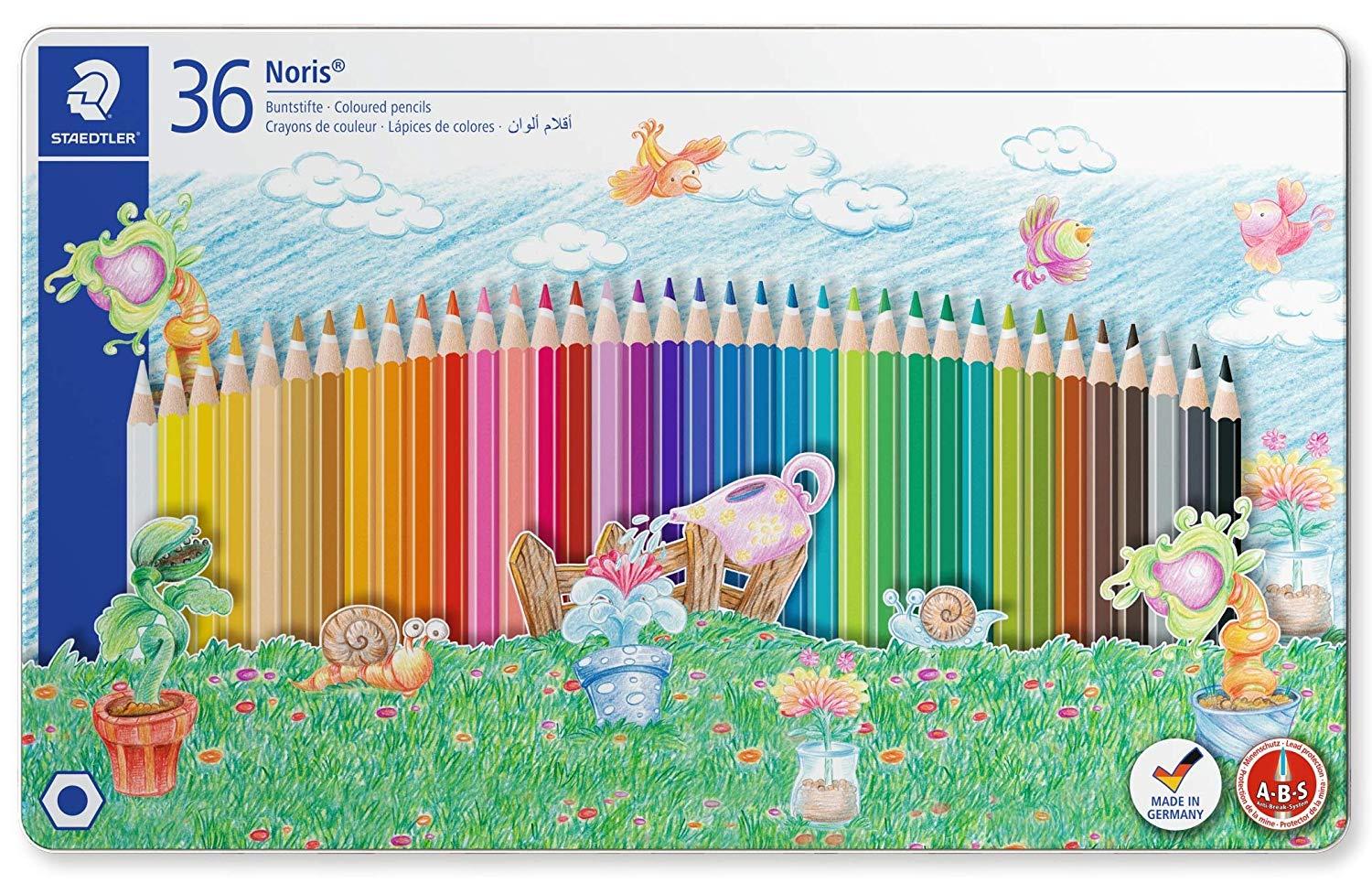 Hộp chì màu sắt cao cấp STAEDTLER 145 ( 12 màu,24 màu,36 màu)