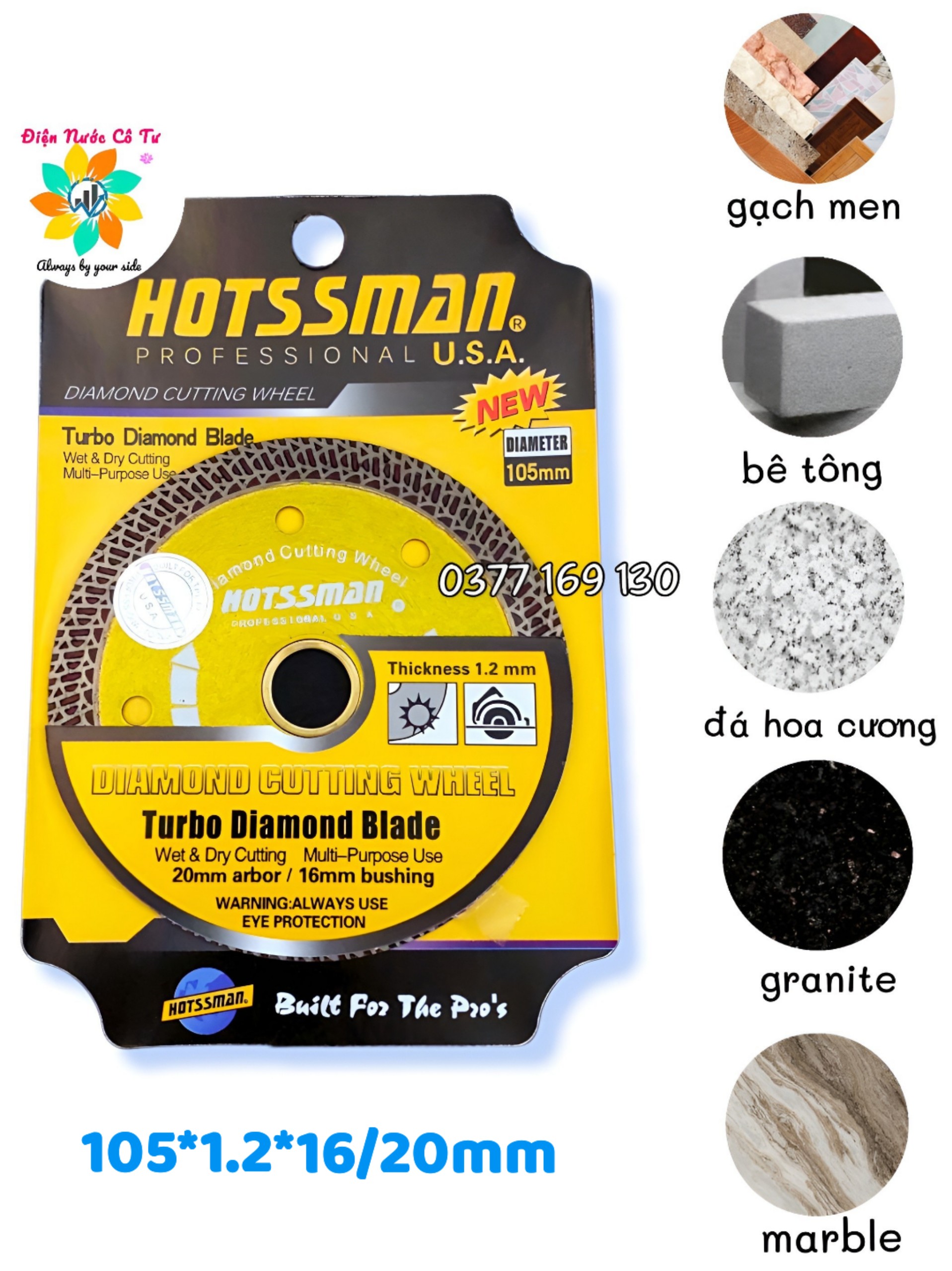 Đá cắt sắt inox 1 tấc hiệu con cá heo - 25 viên