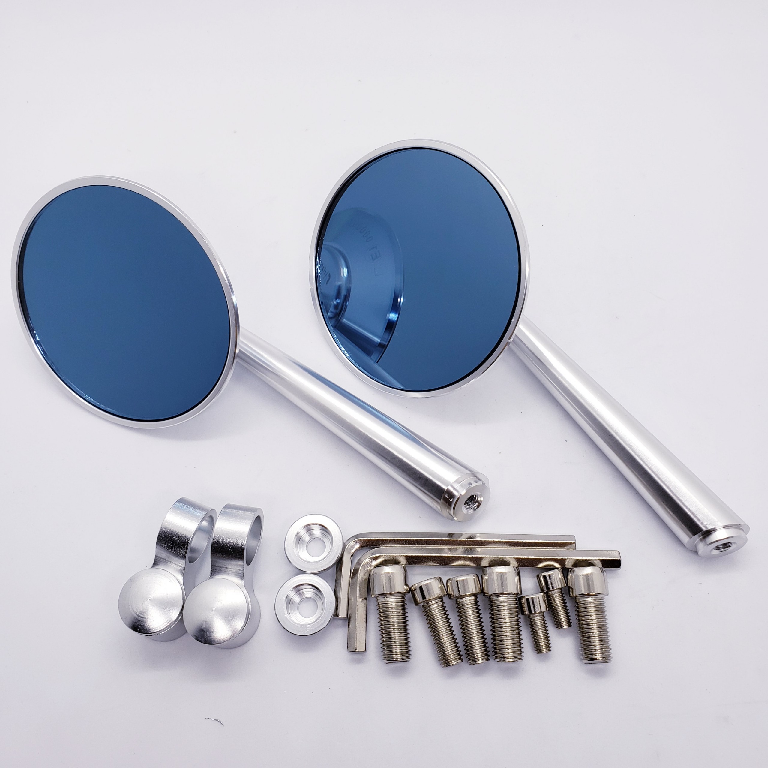 Gương / Kính chiếu hậu xe máy cao cấp Rizoma tròn (Đen / Bạc)