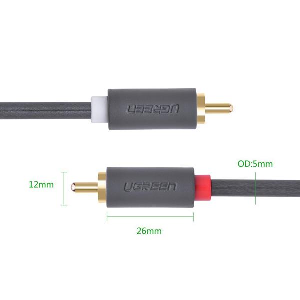 Dây cáp AV 2 đầu RCA dài 1.5M Ugreen 10517