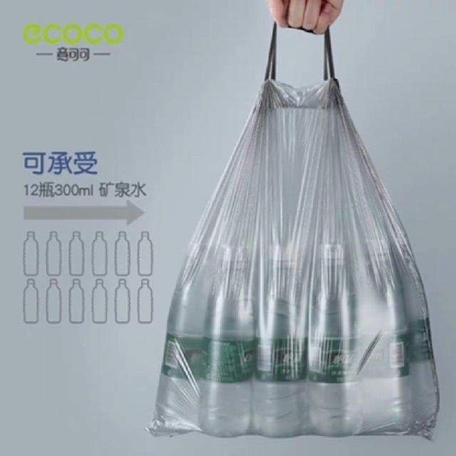 Túi Đựng Rác Tự Cắt Có Quai Cầm Siêu Dai Ecoco 1918