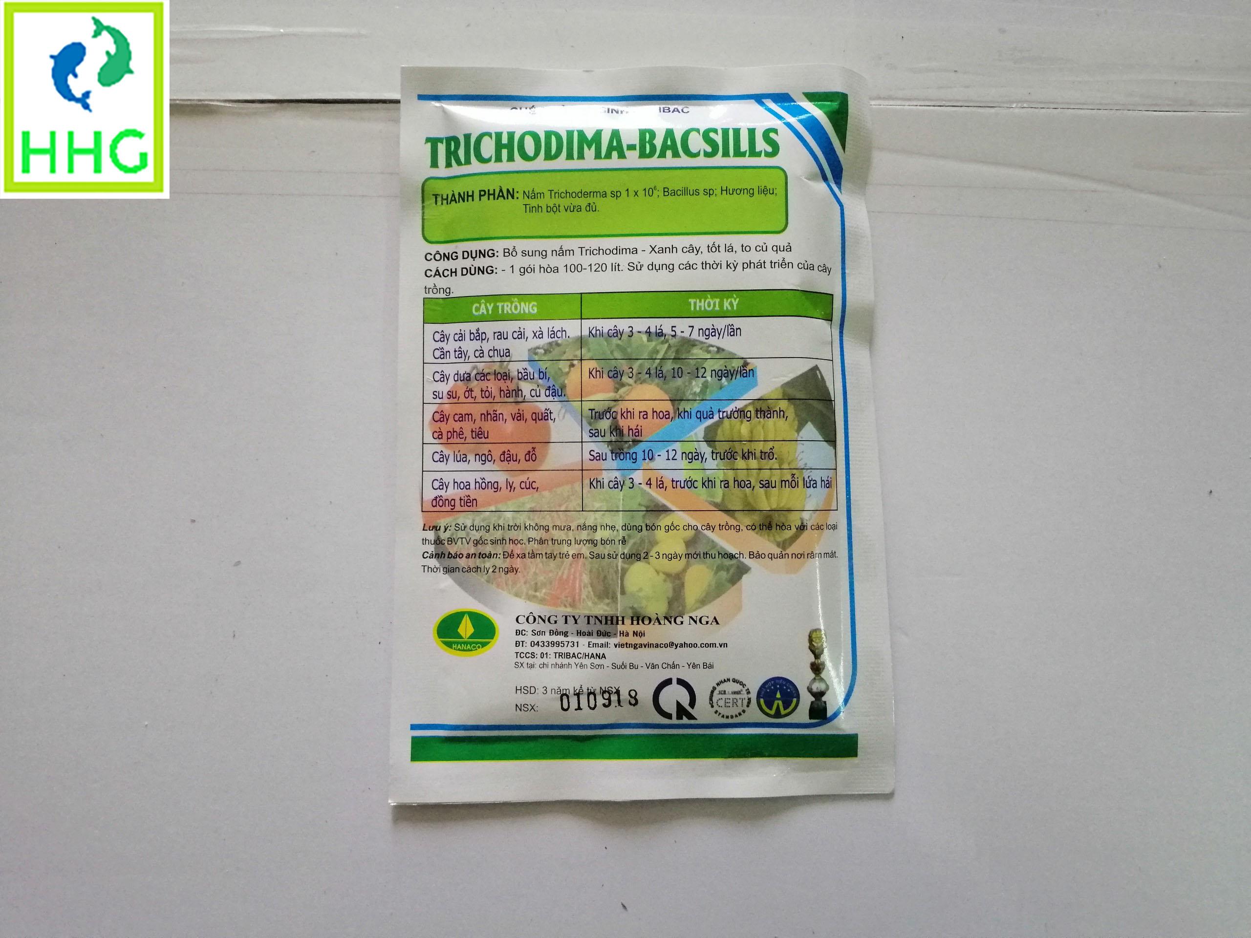 Nấm đối kháng TRICHODIMA - BACSILIS SP.BT 1.000.000 BT/G - Gói 100g