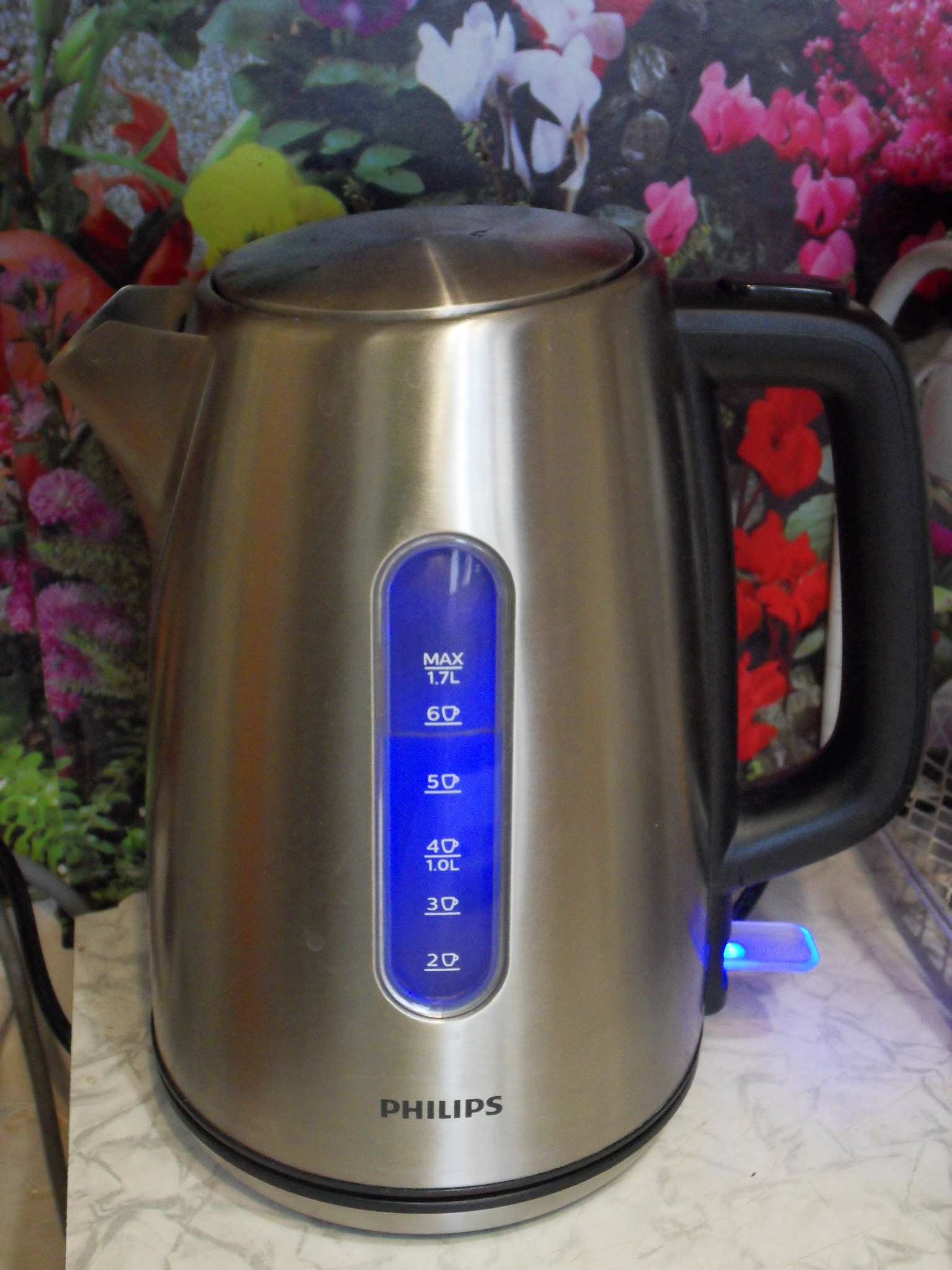 Ấm đun siêu tốc inox cao cấp Philips HD9357 (Bạc) - Hàng nhập khẩu