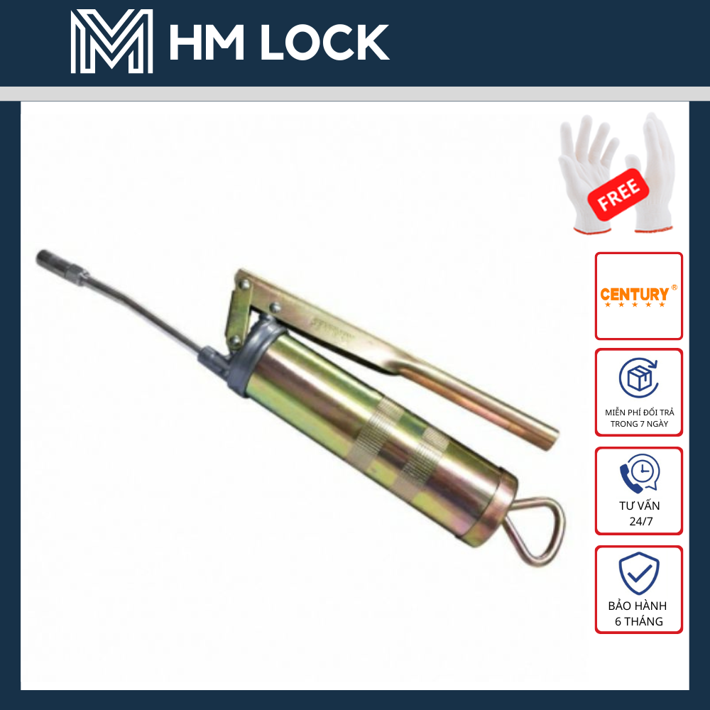 Dụng cụ bơm mỡ century size 200, 300, 400, 500cc - hàng chính hãng - hm lock - hm lock