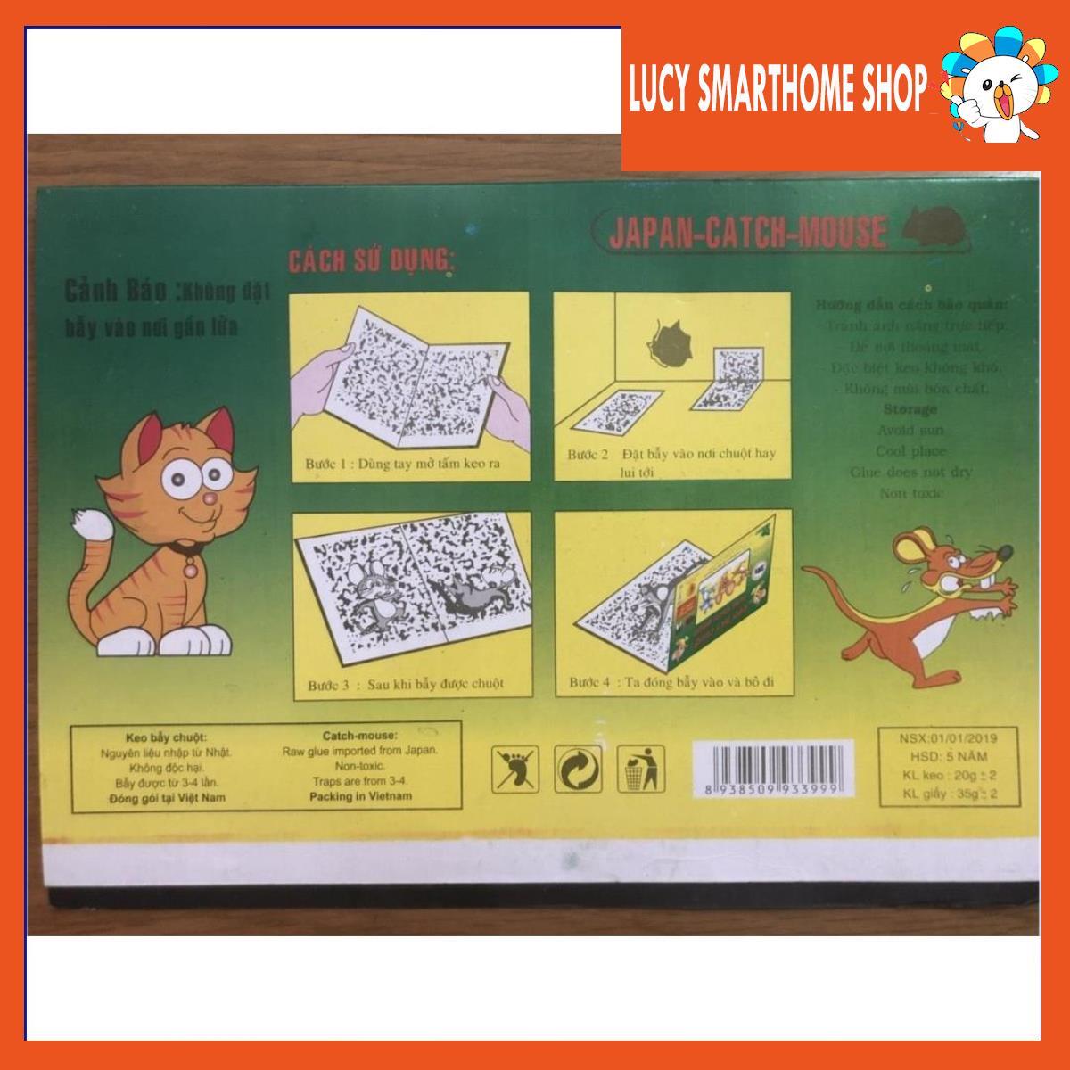 [HCM]Bộ 5 cái Keo dính chuột Đại Lộc (5 cái)