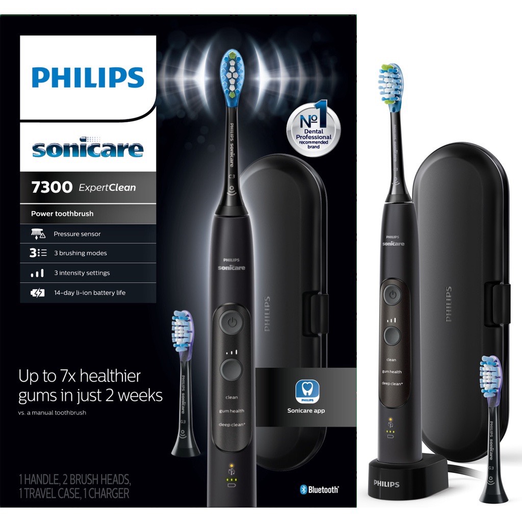 Bàn chải điện Philips sonicare 7300, 7500 Expert Clean - hàng cao cấp chính hãng