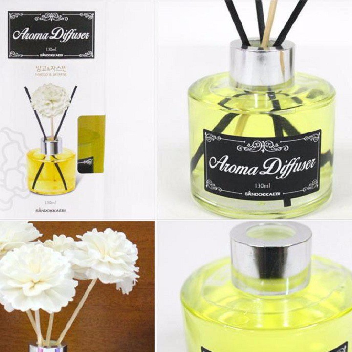 [Giá công phá] Tinh dầu thơm thiên nhiên Aroma Diffuser 130ml (Nhập khẩu Hàn Quốc phân phối bởi Hando)