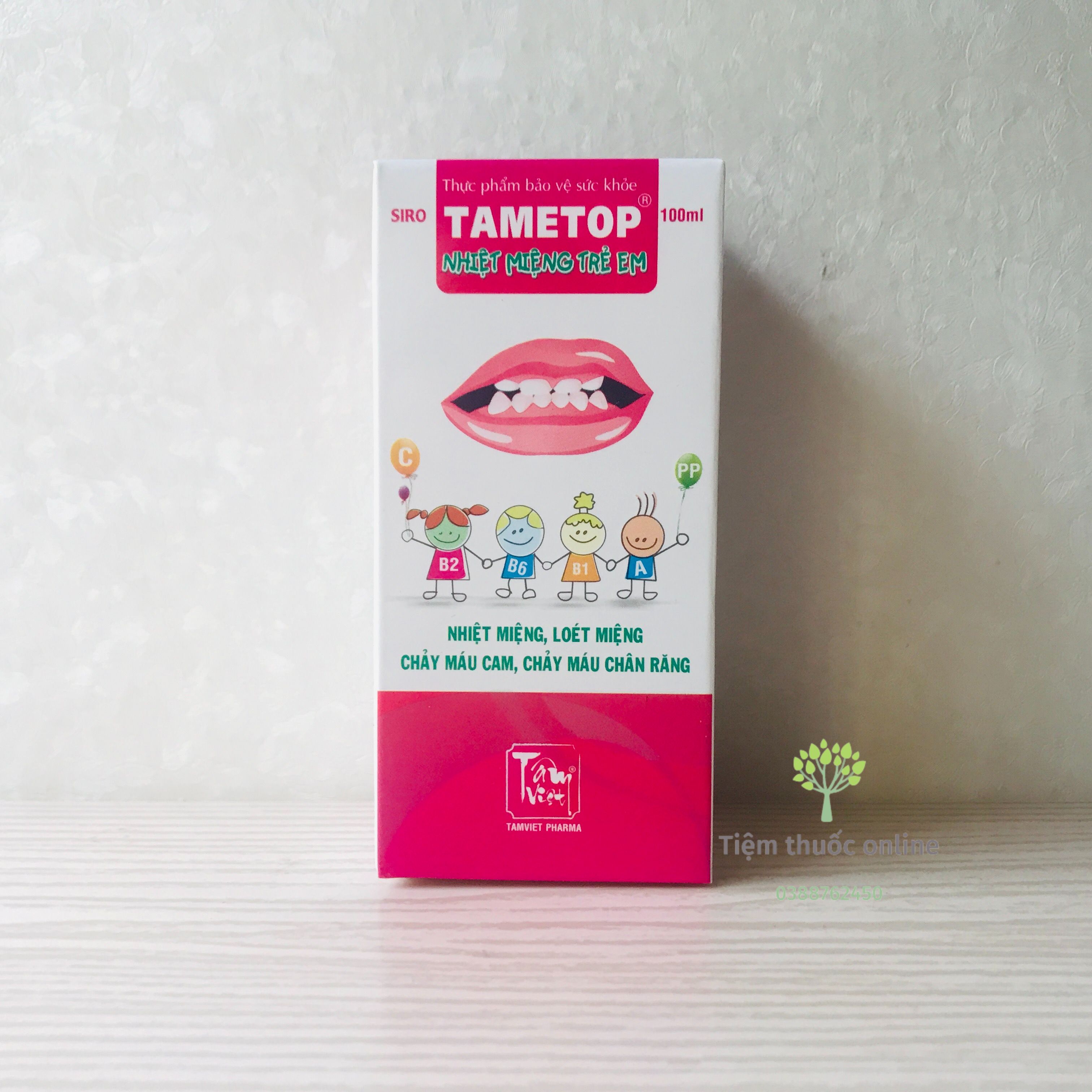 Siro nhiệt miệng tametop trẻ em - chai 100ml