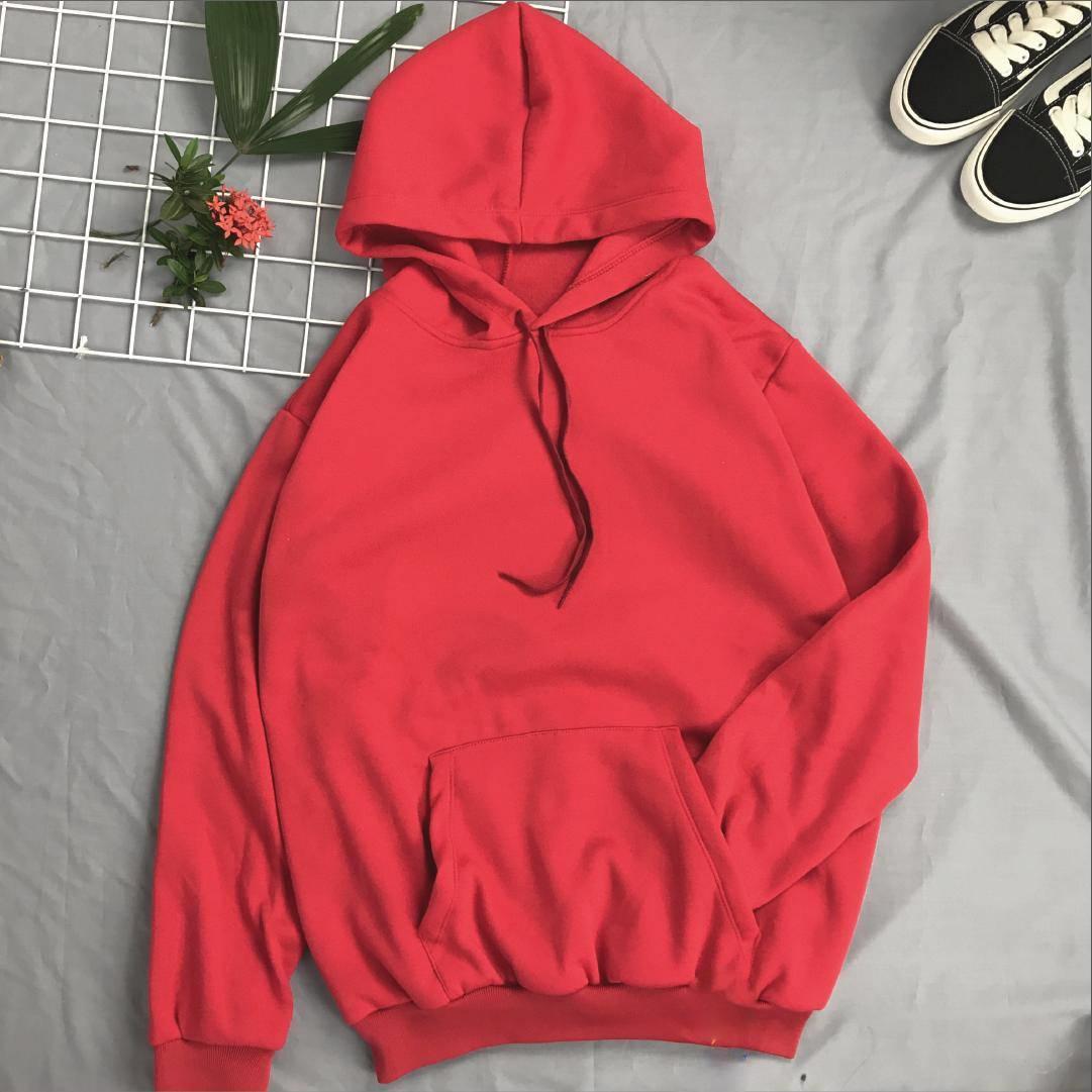 [HCM]Áo Hoodies Trơn Unisex nam nữ 5 màu (vàngđenđỏxámhồng) cực HOT
