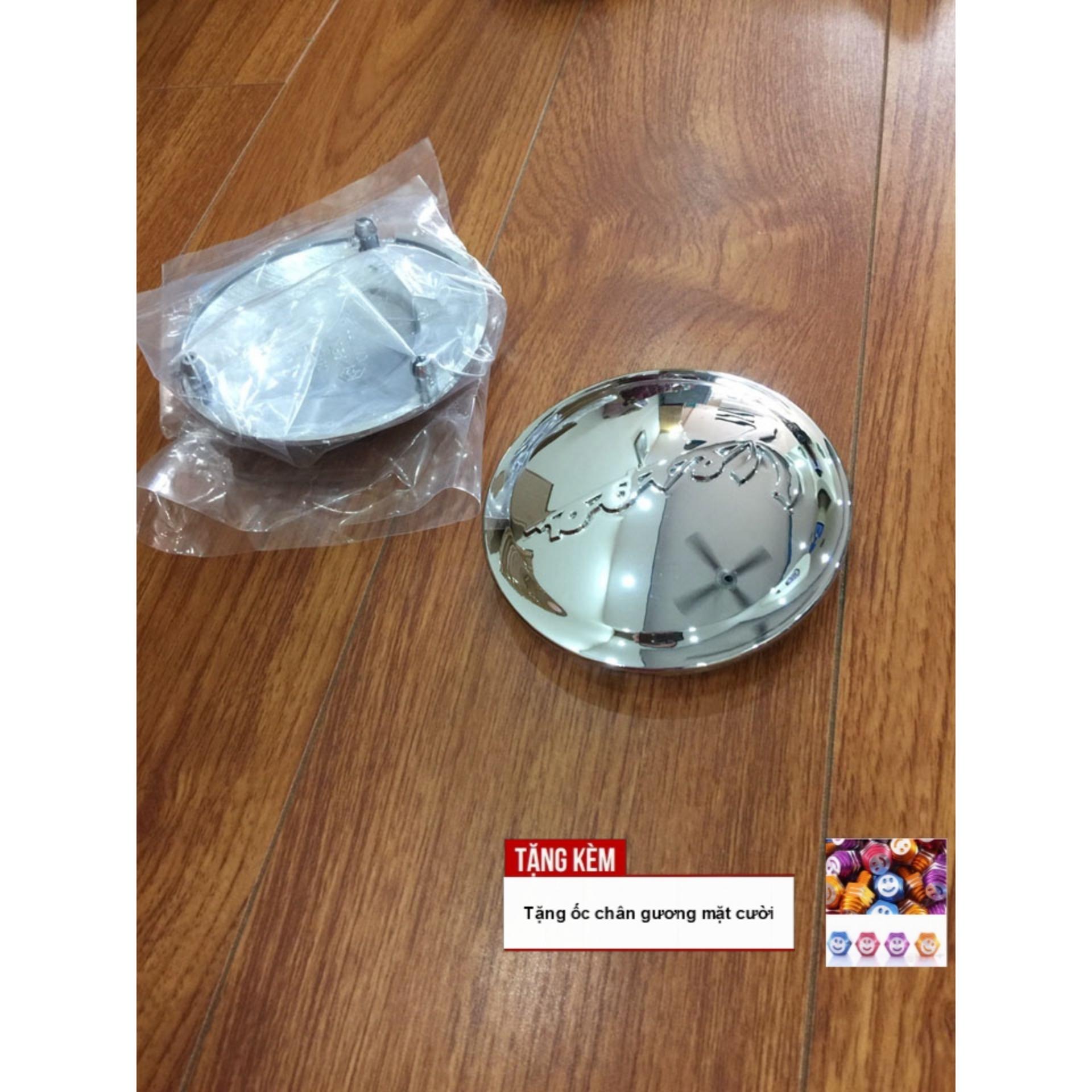 Ốp côn xe Vespa 3Vie  thiết kế 2 viền độc đáo [tặng ốc cười ] màu bạc