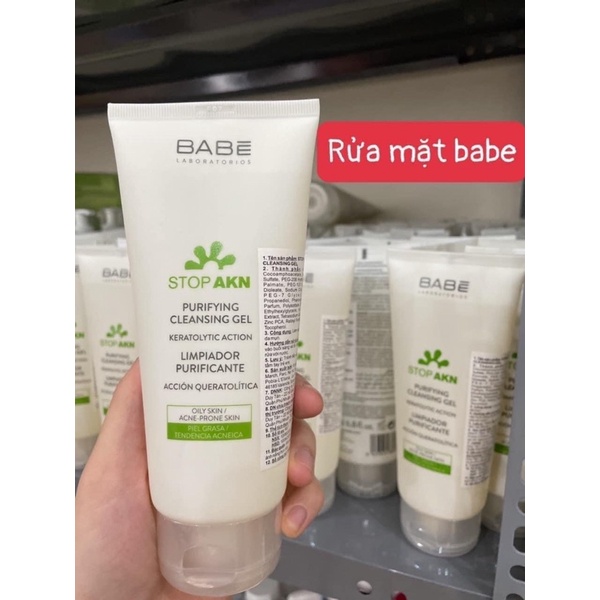 Sữa Rửa Mặt Babe Stop Akn Purifying Cleansing Gel 200ml