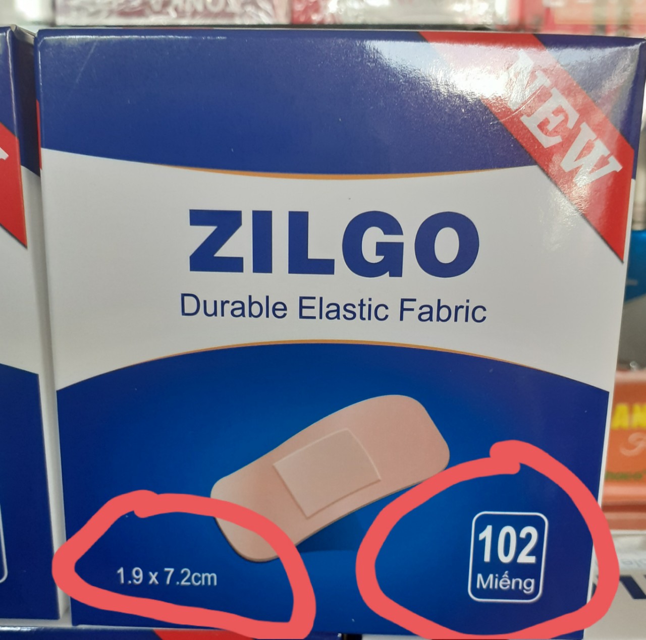 BĂNG KEO CÁ NHÂN ZILGO ( CABON 5 HỘP )