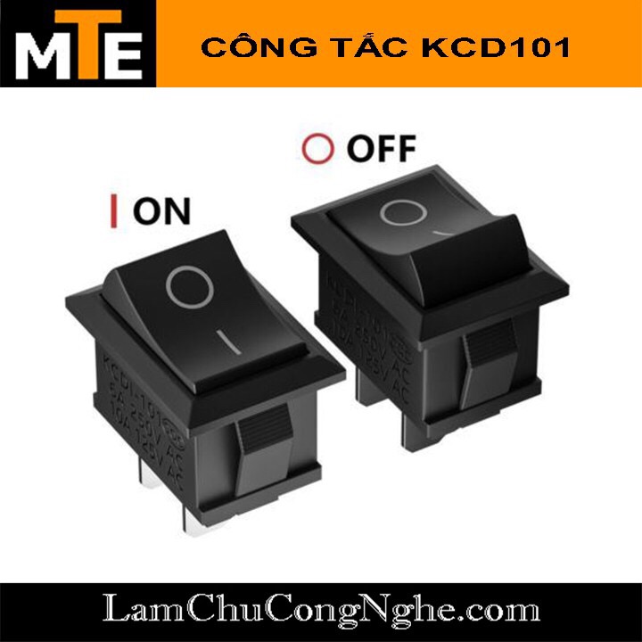 Combo 10 công tắc bập bênh kcd11-101 6a 250v 2 chân