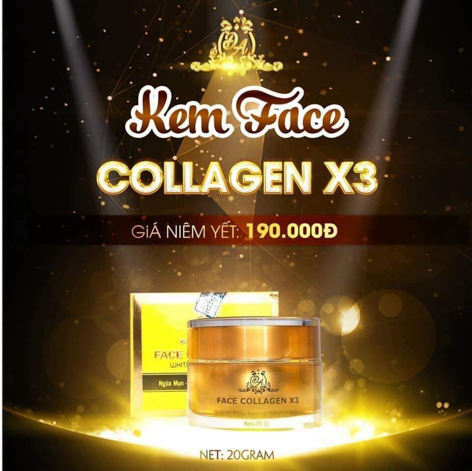 [HCM]Kem Face Xóa Nám Mụn Nám Tàn Nhang X3 Collagen X3 - Có Tem Điện Tử