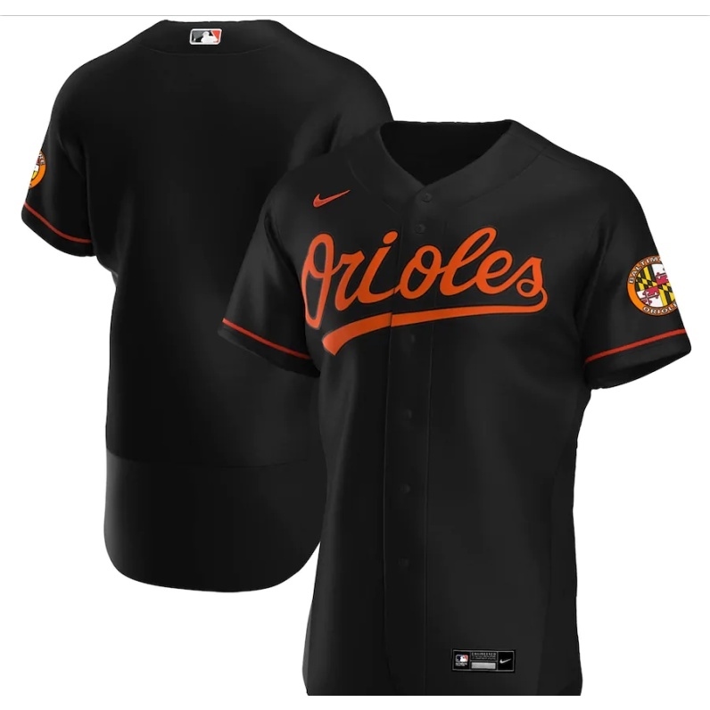 MLB Baltimore Orioles White Black Orange Grey Elite Baseball Jersey