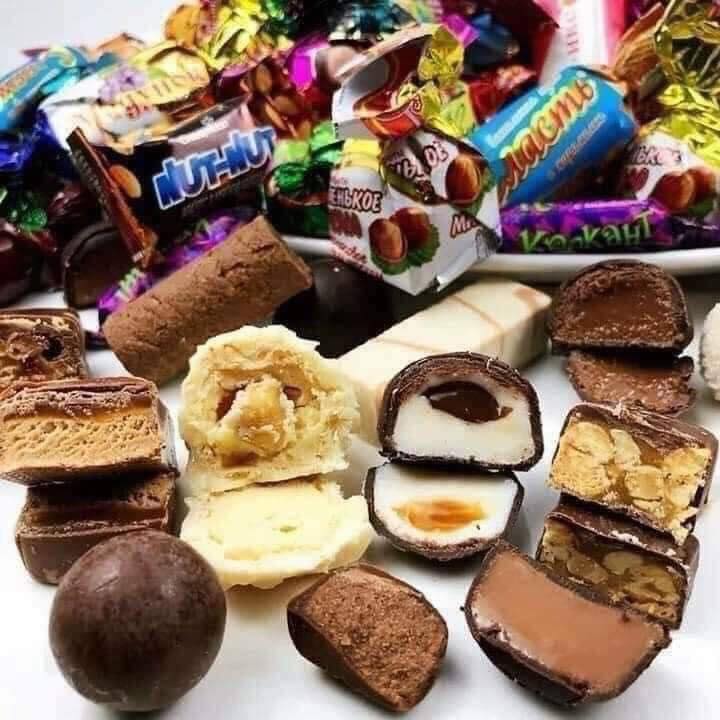 KẸO MIX 8 VỊ CỦA NGA 450g/900g hàng nội địa Nga