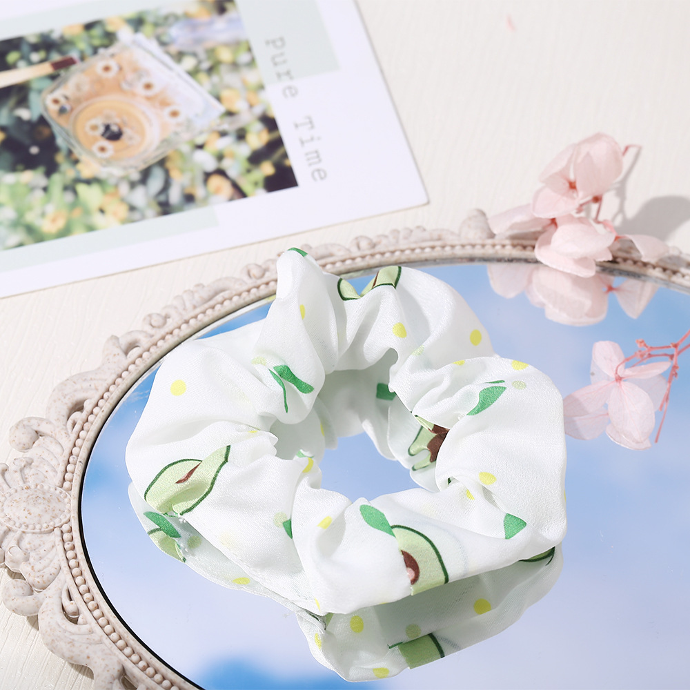 Cột Tóc Vải Scrunchies Kiểu Hàn Hoa Quả Dễ Thương Dây Buộc Tóc DUHU CT02