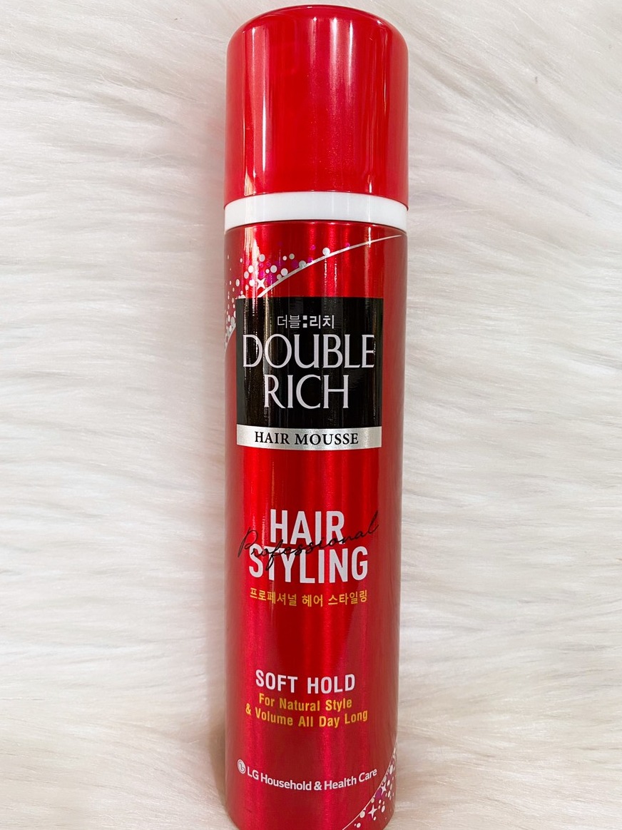 [HCM]Mousse tạo kiểu tóc Double Rich Soft Hold 150ml