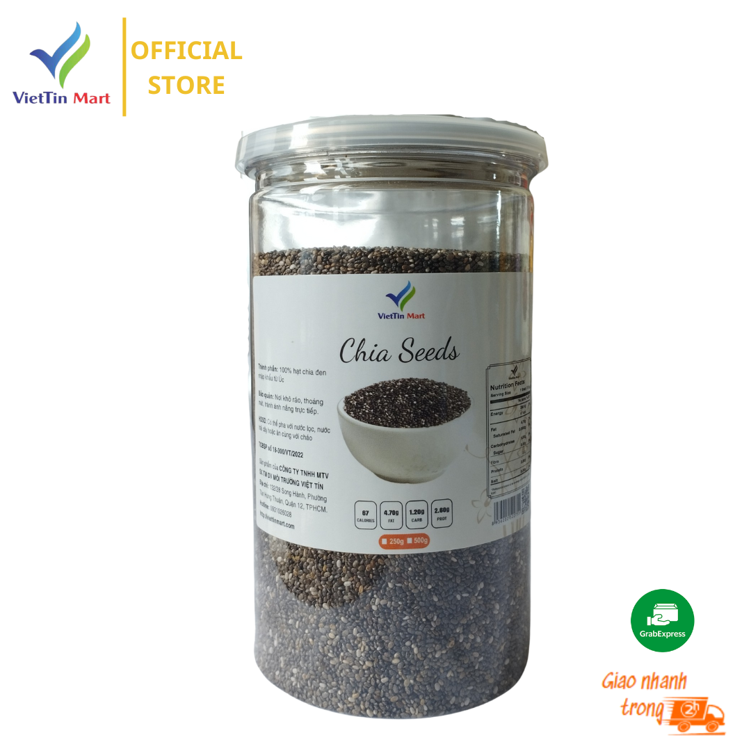 500G HẠT CHIA ĐEN ORGANIC NHẬP KHẨU ARGENTINA