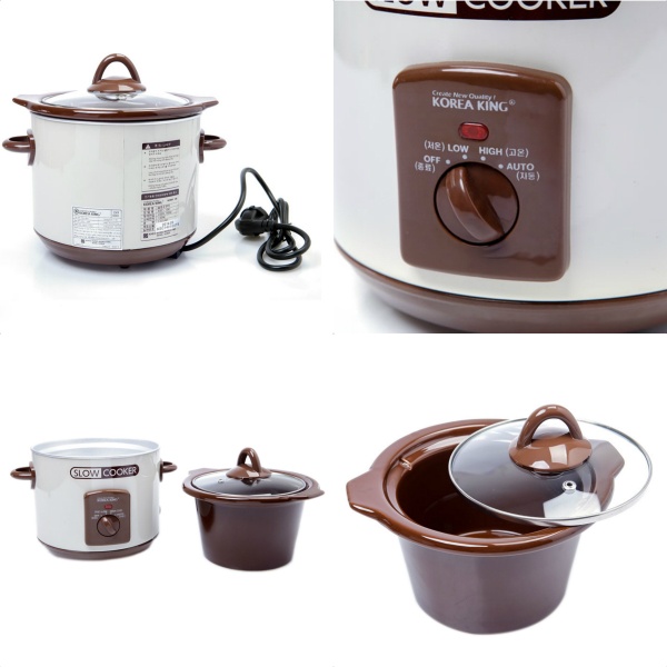Nồi nấu chậm korea king KSC-30R dung tích 3L nồi kho cá, nấu cháo, nồi tiềm
