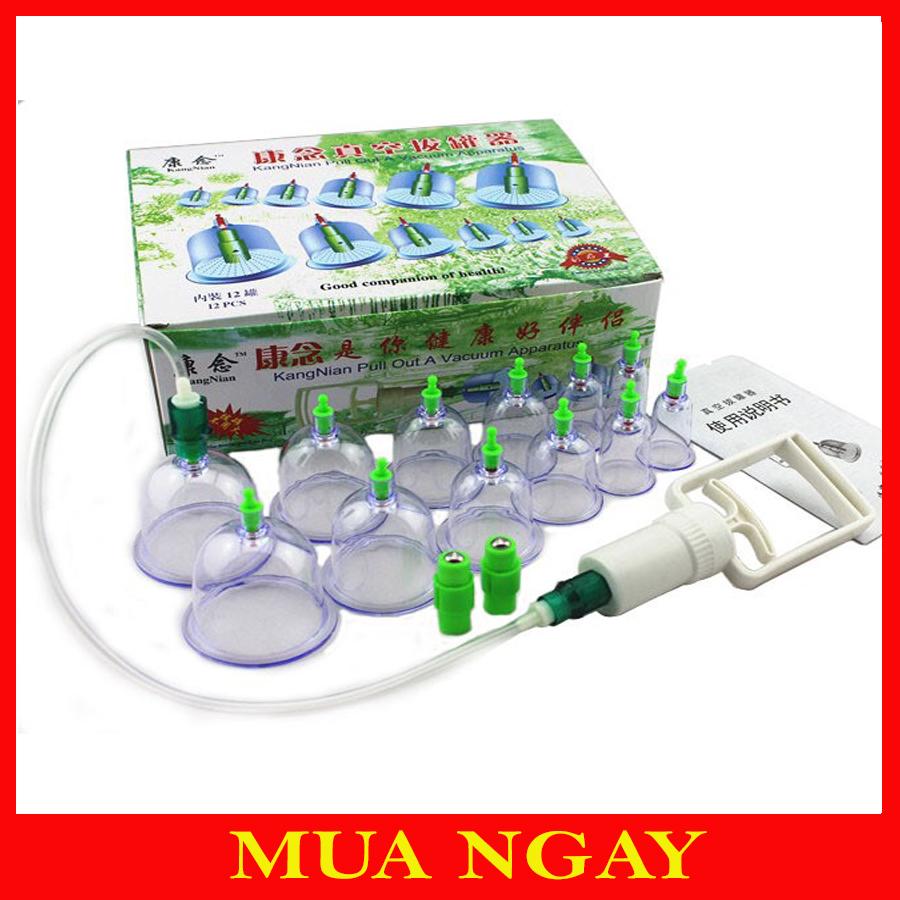 [HCM]Bộ giác hơi 12 ống hút chân không giải độc cơ thể đặc biệt không sử dụng lửa