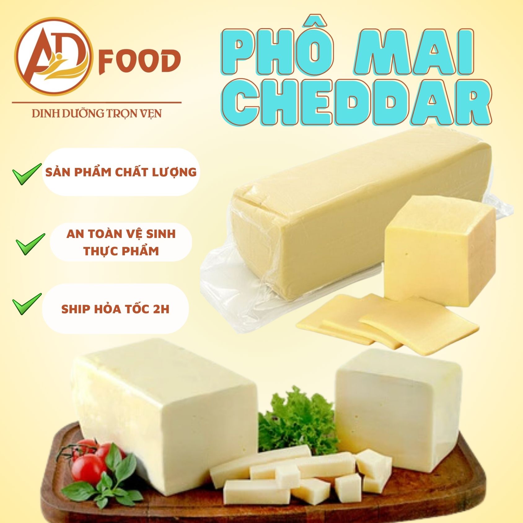 100gr phô mai cheddar thơm ngon