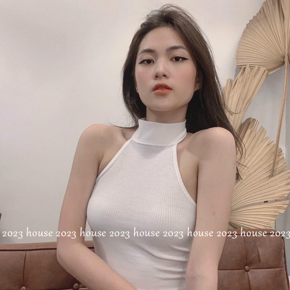 [HCM]Áo yếm cổ cài nút basic 2023 House