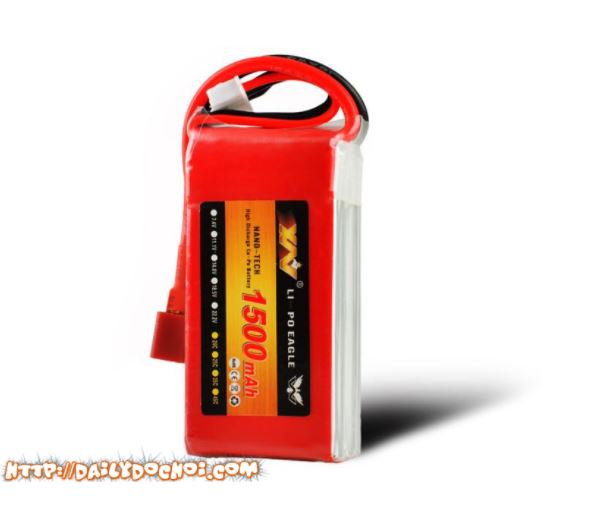 Pb1 pin 11.1v 1500mah jack t máy bay cánh bằng cỡ lớn