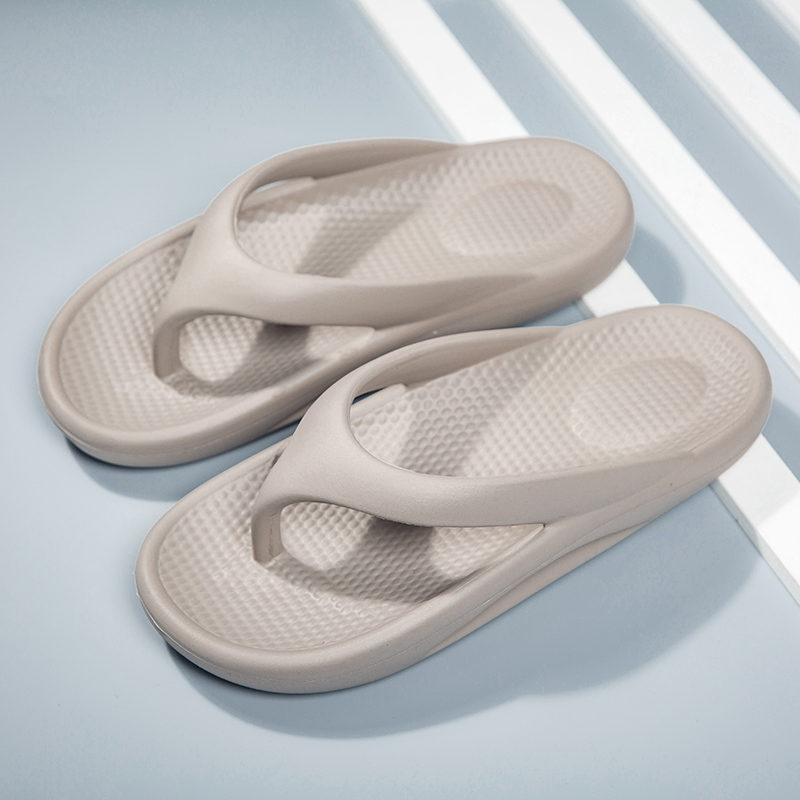 Leap Boy Rubber Flip Flops Dry Quick-drying Beach Shoes Plain EVA