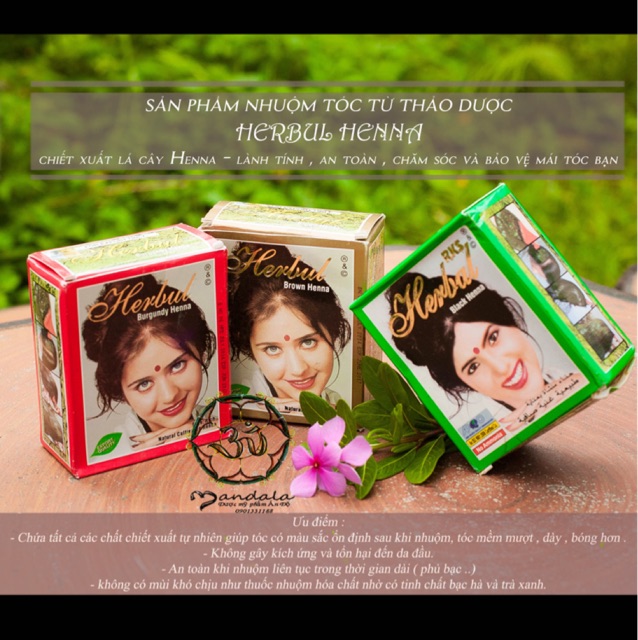 Bột Nhuộm Tóc Thảo Dược Henna Herbul