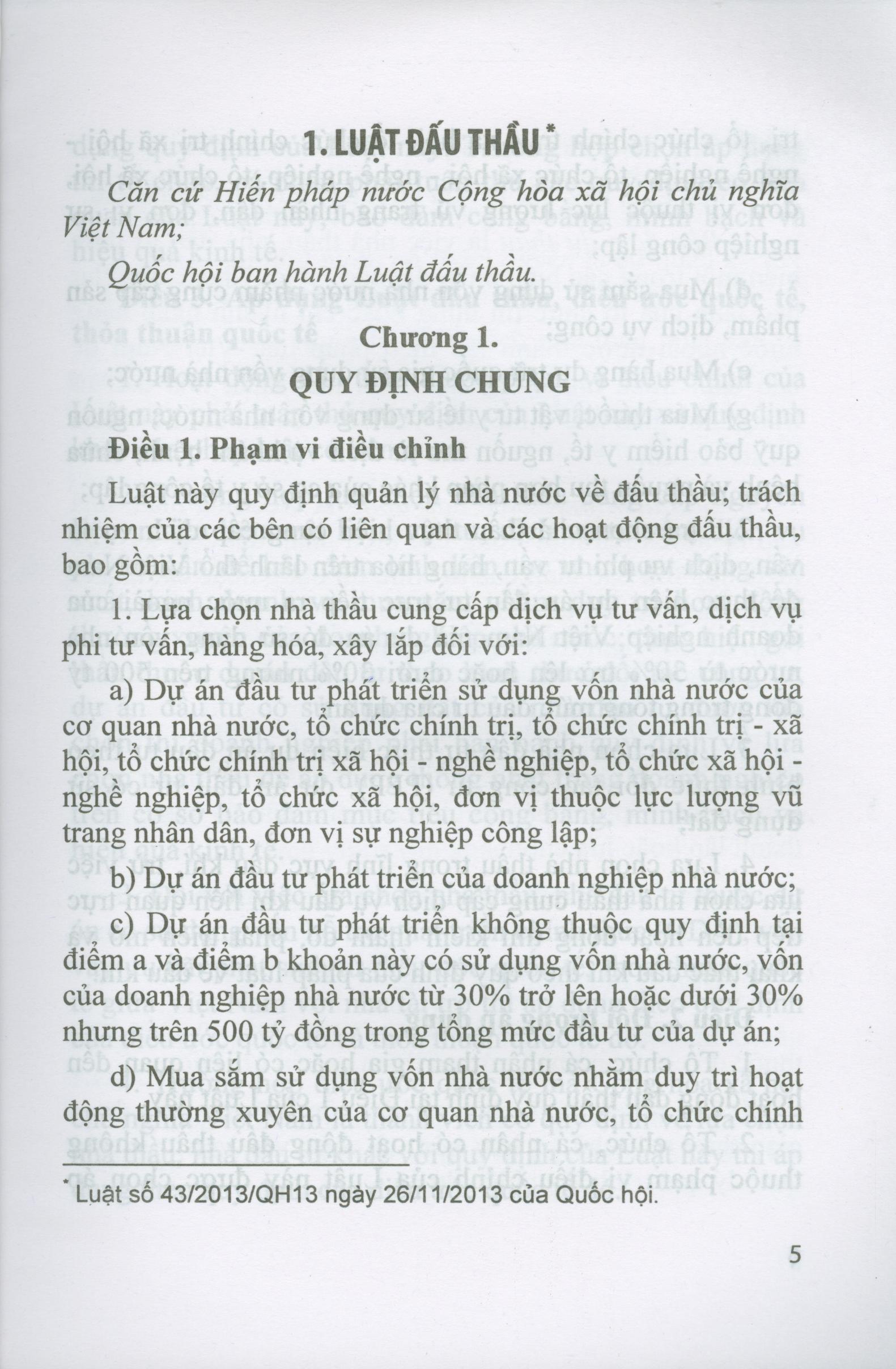 Luật Đấu Thầu và Văn bản hướng dẫn thi hành