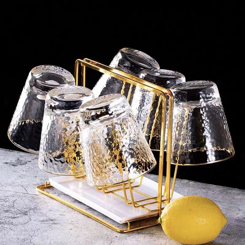 Khay úp cốc ly mạ vàng