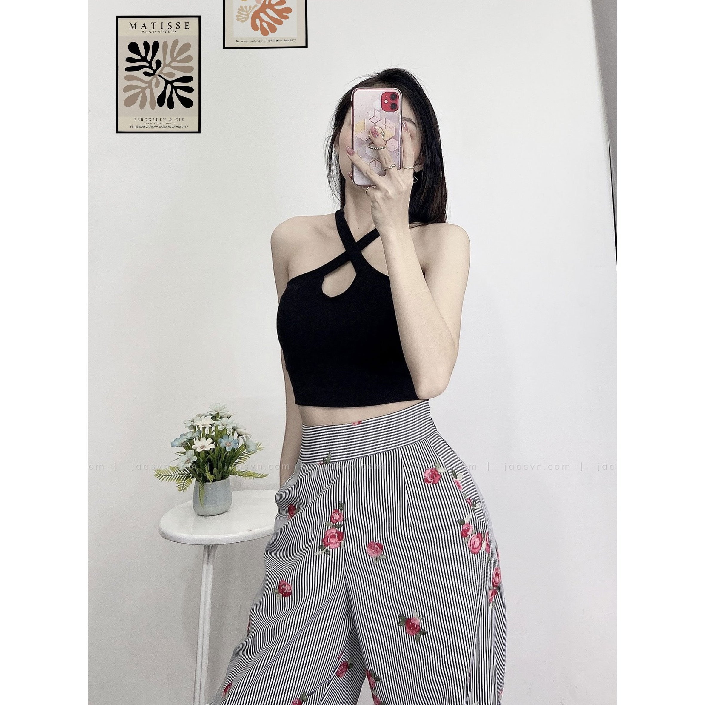 [HCM]Áo croptop hai dây chéo ngực