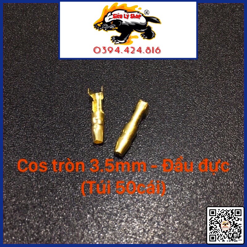 Cos tròn 3.5mm - Đầu đực (Túi 50cái)