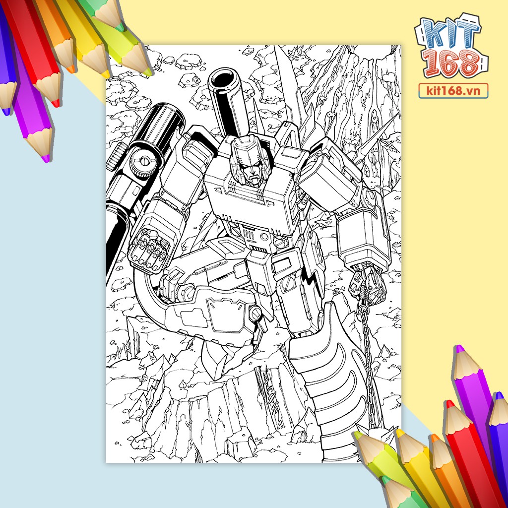 Tranh tô màu Robot Transformers TTM-0004