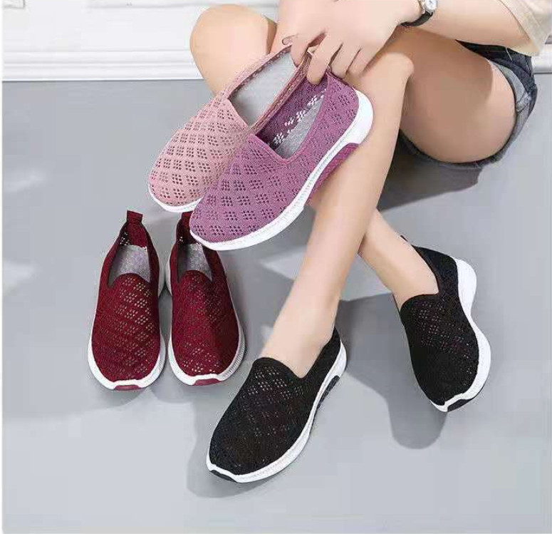 Giày Lưới Nữ Đế Bằng Thoáng Khí Siêu Êm Chân QA830