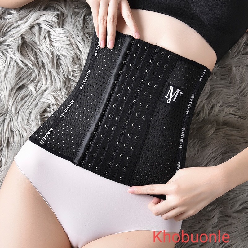 KÈM QUÀ TẶNG- Đai nịt bụng 6 nấc móc cài, đai gen bụng giảm mỡ giảm đau lưng, điều chỉnh rộng chật, thon gọn eo ngay sau khi sử dụng