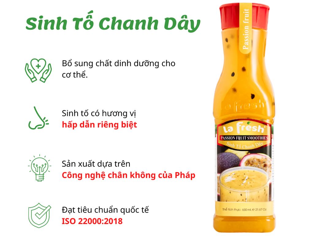 Sinh Tố La Fresh Chanh Dây 650ml