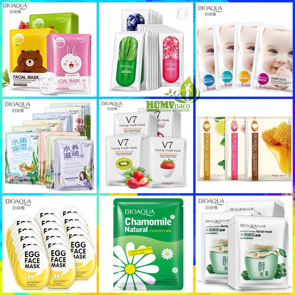 combo mix 50 mặt nạ dưỡng da