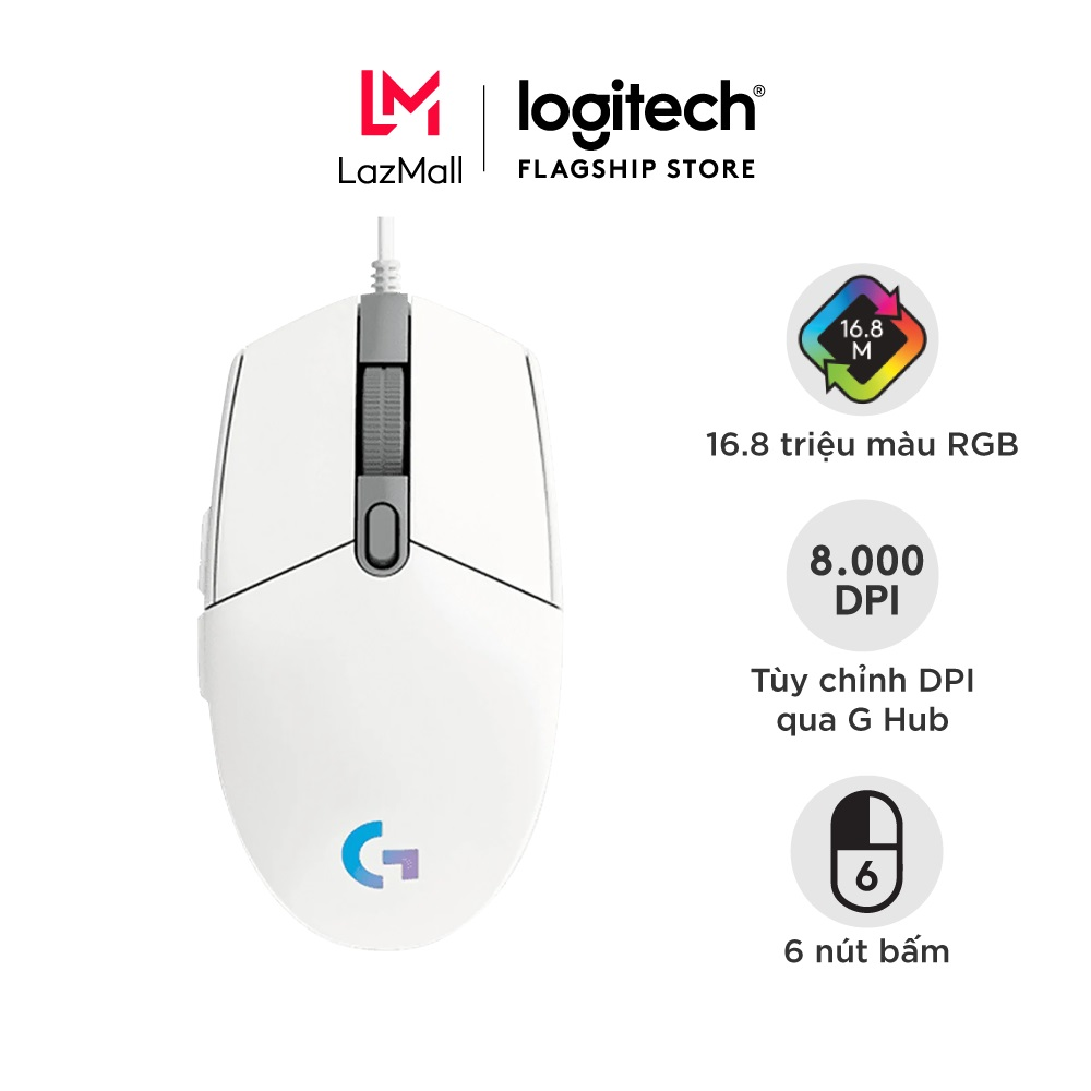 Chuột Logitech G102 LightSync Black 8000 RGB - Lựa chọn hàng đầu của game thủ
