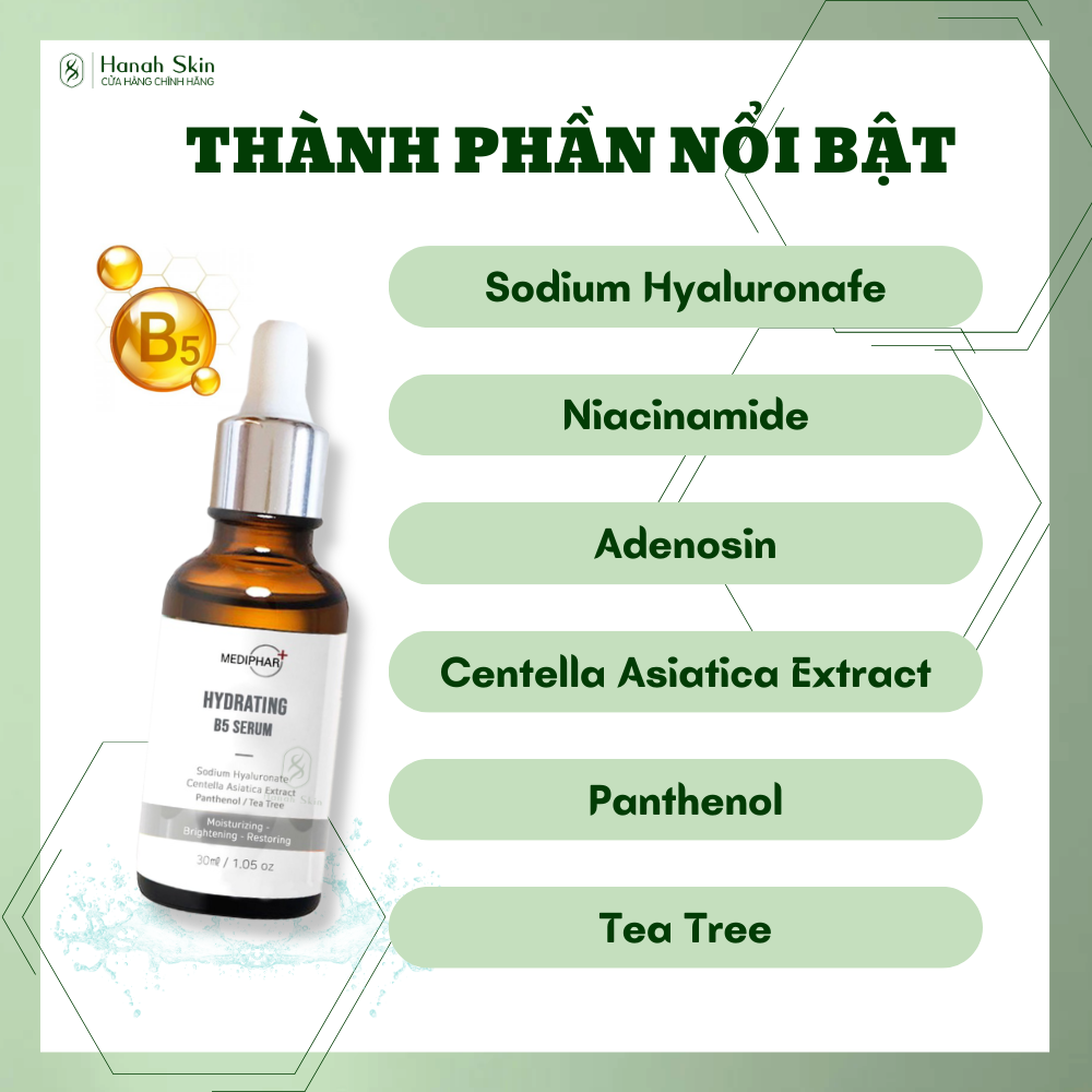 Serum Phục Hồi Cấp Ẩm Mediphar+ Hydrating B5 30Ml